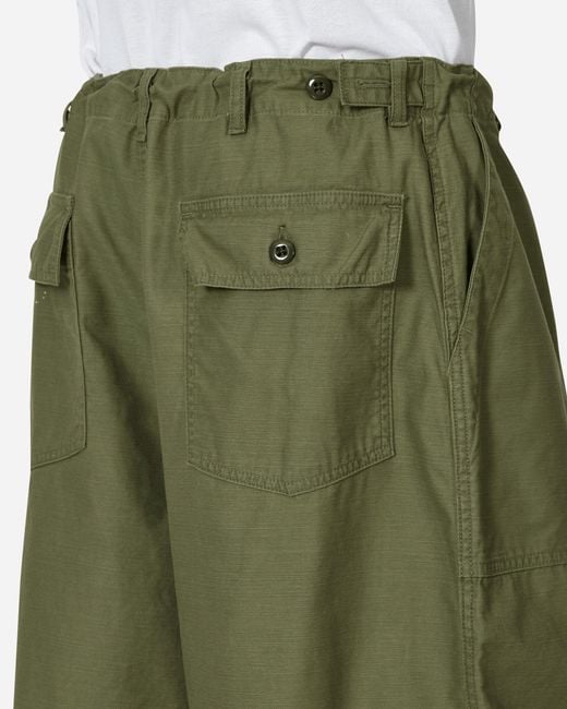 Needles Green H.d. Pants Fatigue Olive for men