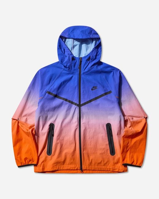 Nike Blue S Tech Woven Windrunner Full-Zip Jacket Game Royal Safety for men