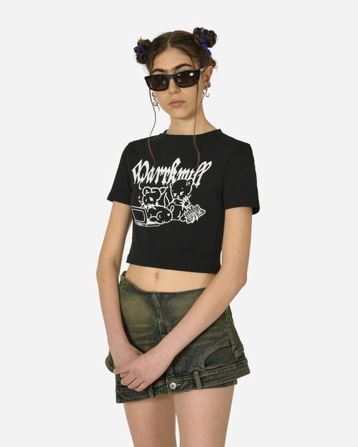 MARRKNULL Black Punk Bear Slim-fit T-shirt