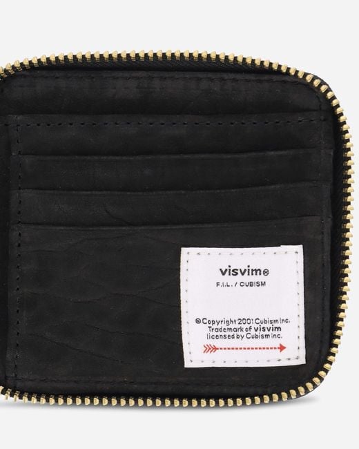 Visvim Black Suede Bi-fold Wallet for men