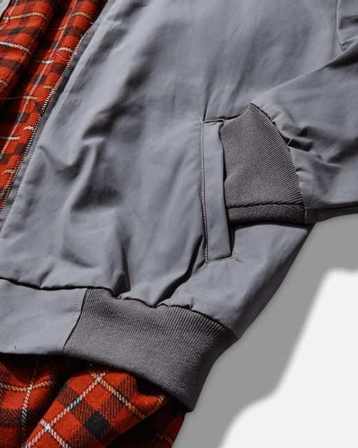 PROTOTYPES Gray Waxed Harrington Jacket for men