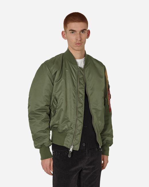 Undercover Green Fragment Design X Alpha Industries Nylon Ma-1 Jacket Khaki for men