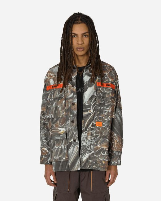 (w)taps Green Jmod 02 Overshirt Wed Camo for men