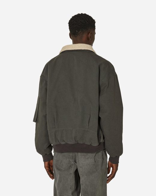 Cav Empt Gray Wool Boa Inner Zip Jacket Charcoal for men