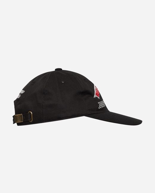 Wacko Maria Black Embroidered 6-Panel Cap for men