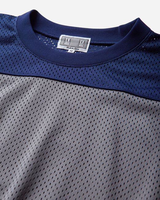 Cav Empt Blue Men S Md Temporal Distortion Mesh Shortsleeve Top Navy for men
