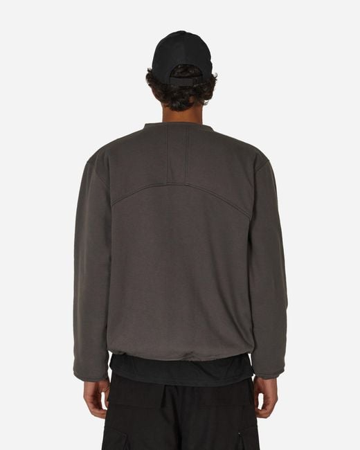 BRYAN JIMENE`Z Gray Insulated Pullover Graphite for men