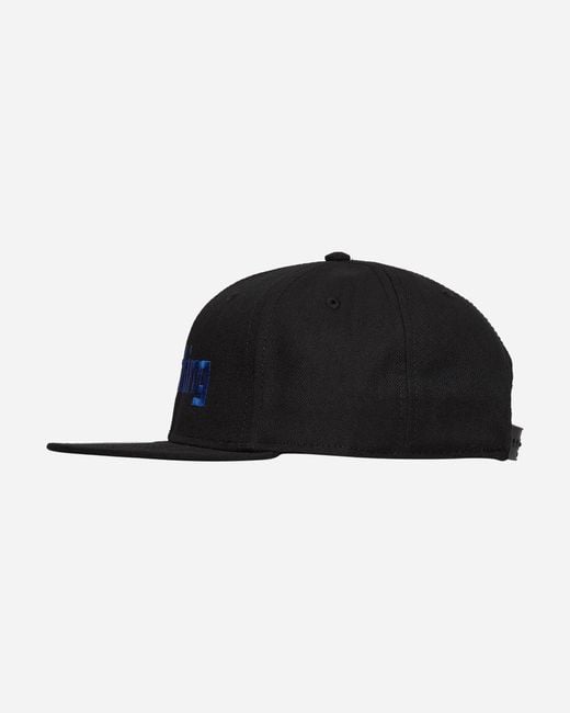 Anything Black Speedball Logo Flat Brim Hat for men