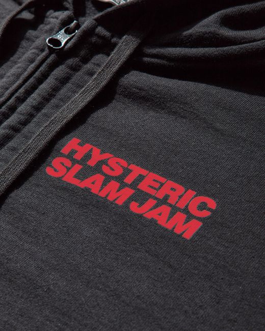 Hysteric Glamour Black Slam Jam Hysteric Angels Zip Up Hoodie for men