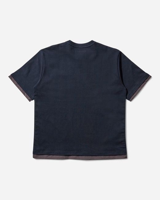 Sacai Blue Men S Cotton Jersey T-shirt Navy for men