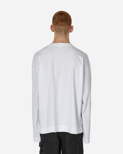 Dries Van Noten White Oversized Longsleeve T-shirt for men