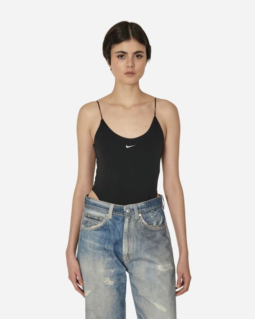 Nike Blue Chill Knit Tight Cami Bodysuit