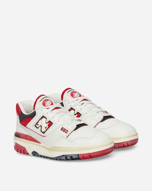 New Balance 550 Sneakers Off White / Red for men