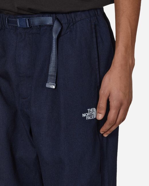 The North Face Blue Denim Casual Trousers Dark for men