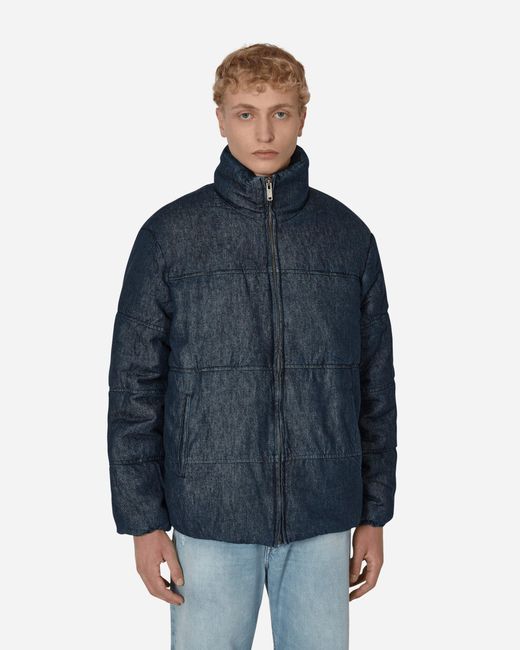 Guess Blue Denim Puffer Jacket for men