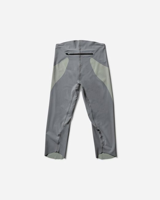 JOHANNA Paris Gray Women S Lycra Capris / Lime Cream