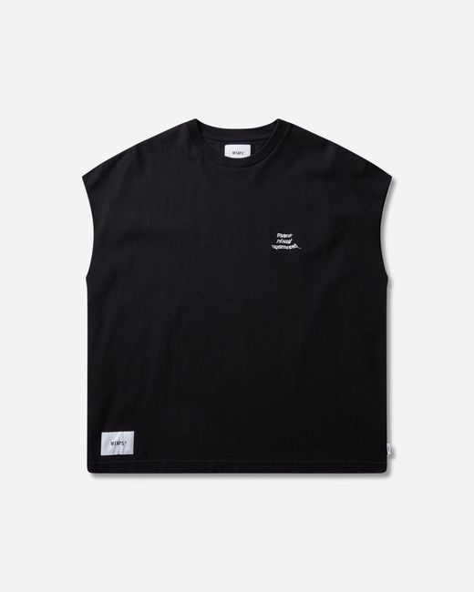 (w)taps Black S Sleeveless T-Shirt for men