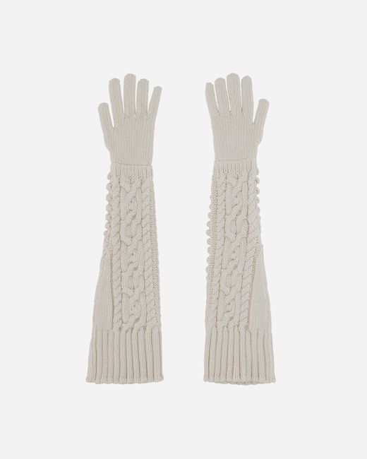 Jean Paul Gaultier White Je T Aime Gloves Cream