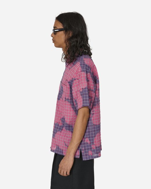 Stockholm Surfboard Club Purple Bleached Zip Shirt for men