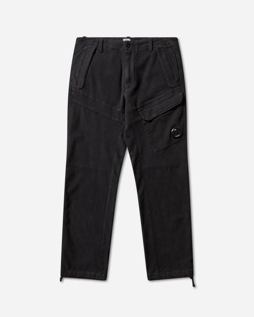 C P Company Black Men S Moleskin Cargo Pants for men