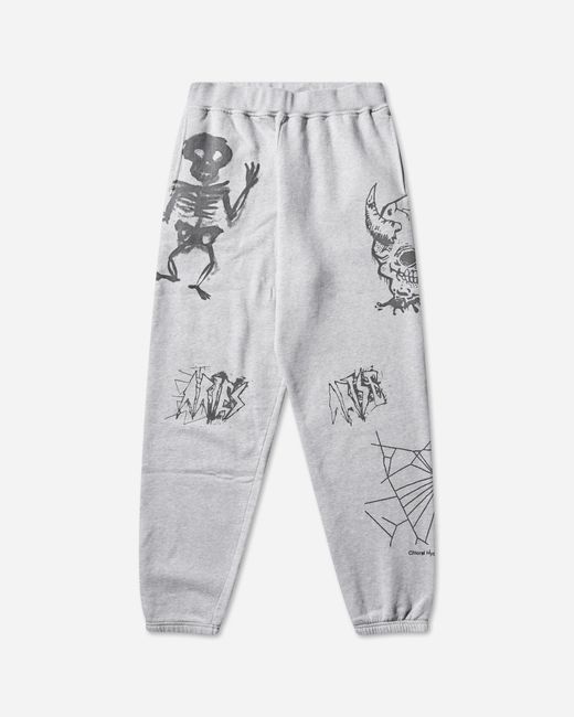 Aries Gray Metal Marl Sweatpants Marl for men