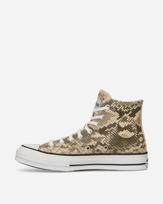 Converse Natural Stüssy Chuck 70 Snakeskin Sneakers Egret for men
