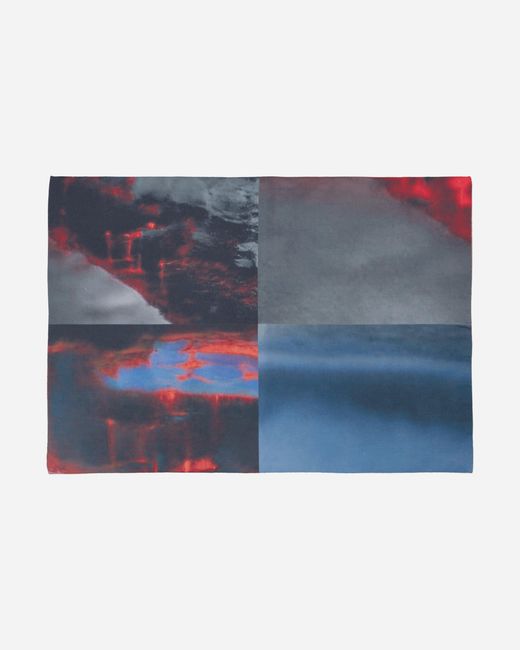 Serapis Blue Molten Grid Place Mat for men