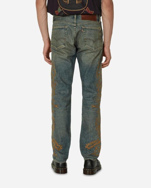 Levi's Denim Tears Western Stitch 501® Jeans in Green for Men | Lyst