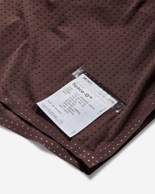 Satisfy Brown Men S Space‐o 2.5in Distance Shorts Deep Mahogany for men