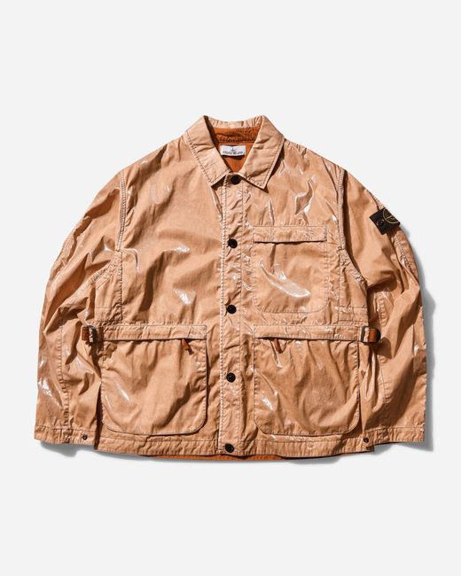 Stone Island Brown Men S Mussola Prismatica Jacket Sienna for men