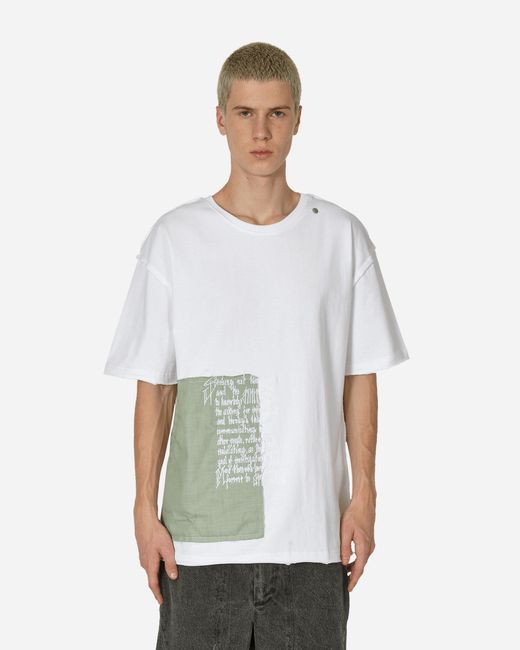 LUEDER White Manuscripto T-shirt for men
