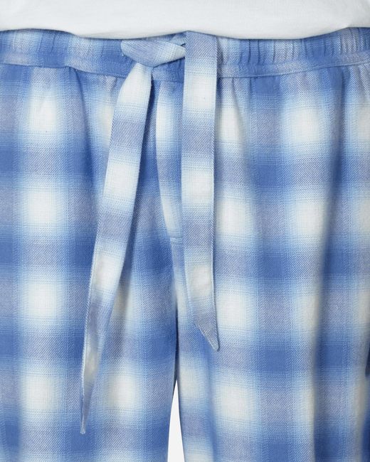Tekla Blue Flannel Plaid Pijamas Pants for men