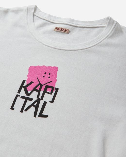 Kapital Gray S 20/-Jersey Crew Longsleeve T-Shirt (Peckish Kap) for men
