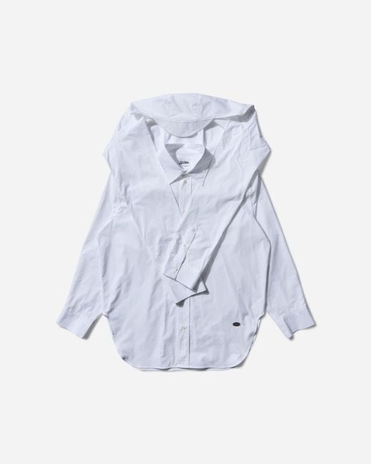 Jean Paul Gaultier White Women S Oversized Hooded Shirt