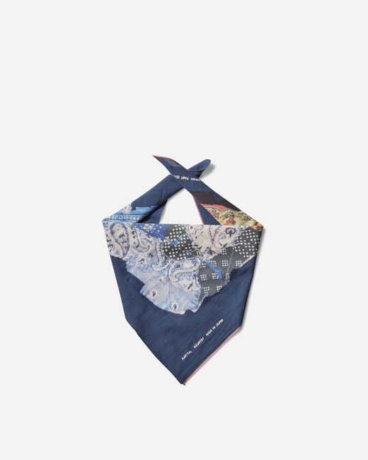 Kapital Blue Fastcolor Selvedge Bandana (bandanna Boro) Navy for men