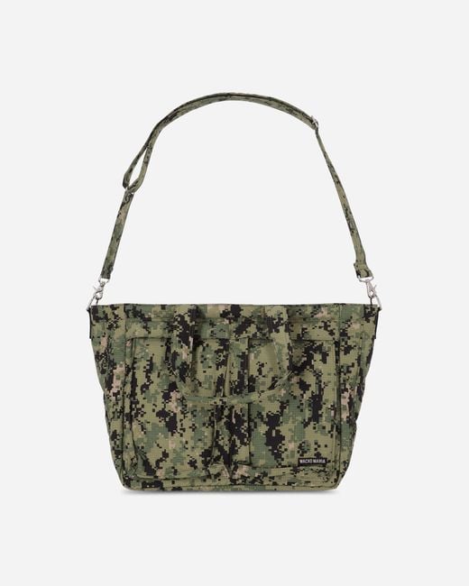 Wacko Maria Green Speak Easy Digital Camo 12 Inch Record Bag Khaki for men