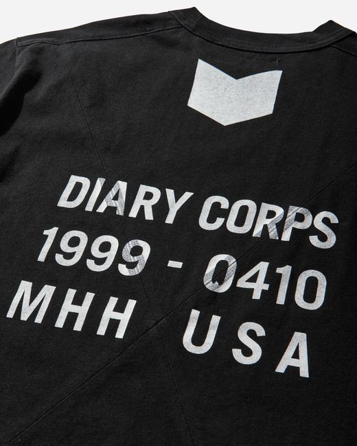 DIARY 1999 Black Men S Bulldog T-shirt for men