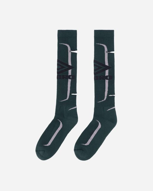 Umbro Blue Logo Socks Dark Olive for men