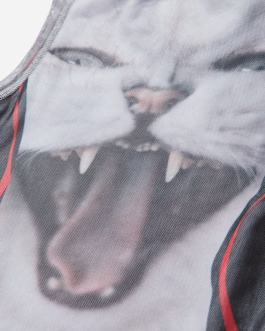 OTTOLINGER Blue S Mesh Tank Top Dog Print