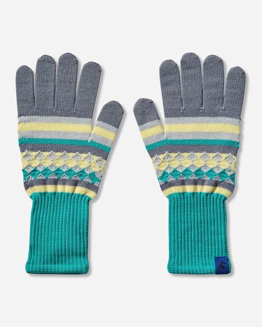 Asics Novalis Aquifolia Knit Gloves Blue Haze / Lemon for men