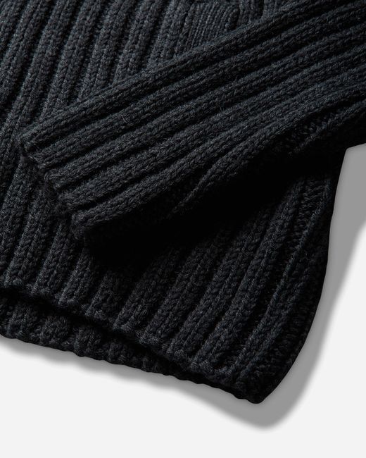 Our Legacy Black Men S Ultra Zip Funnel Sweater Charcoal for men