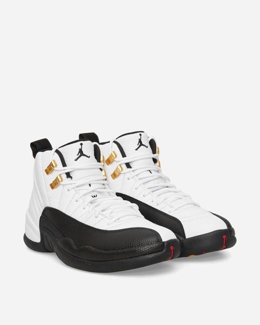 Nike White Air Jordan 12 Sneakers Taxi for men