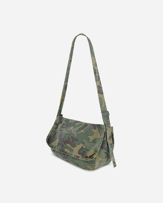 Needles Green Reversible News Paper Bag Camo for men