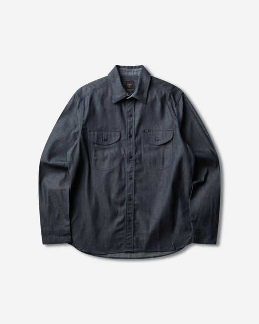 Lee Jeans Blue Men S 101 Heritage Workwear Relaxed Shirt Dry for men