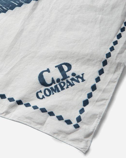 C P Company White Woven Musli Scarf Gauze for men