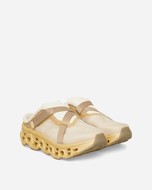 On Shoes Natural Women S Cloudmster 3 Mules Loess / Hare