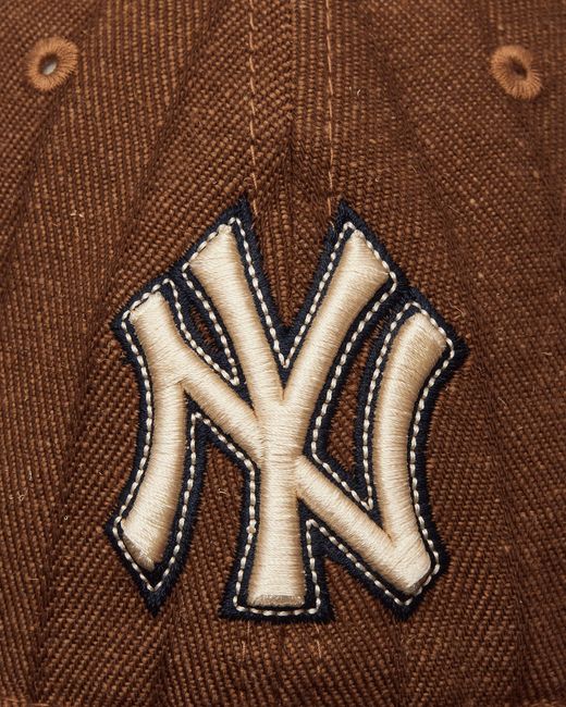 KTZ New York Yankees Three Looms X Mlb Wool Pinstripe 9fifty Cap Dark Brown for men