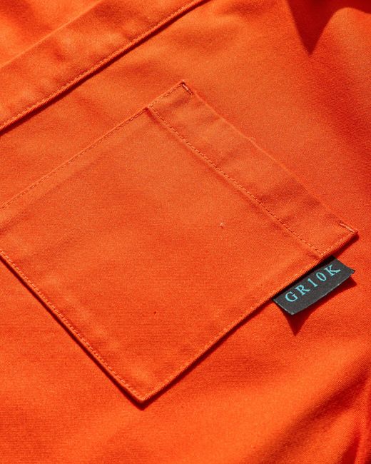 GR10K Orange Men S Fr Washed Heavy Shirt Bishop for men