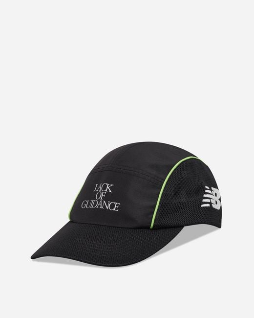 New Balance Lack Of Guidance 5 Panel Cap Black / Energy Lime for men