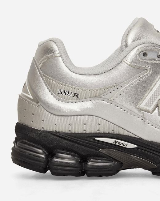 New Balance White 2002r Sneakers Silver Metallic for men